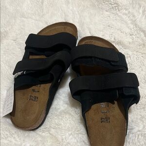 Birkenstock Uji Nubuck- suede leather Women's Sandals black size 6/ EU37 nib